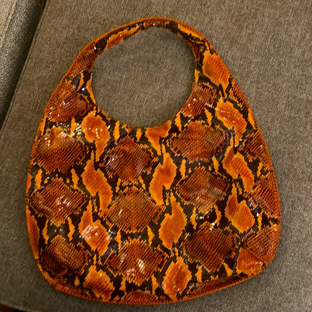 Orange Python Donald Pliner satchel